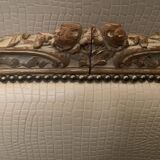 Louis XV style bed in 20th century patinated beech