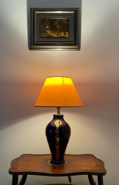 Art Deco lamp Boch la Louvière ceramic