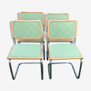 Set of 4 Cesca chairs by Breuer Marcel