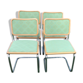Set of 4 Cesca chairs by Breuer Marcel
