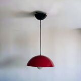Large Hanging Lamp Martinelli Luce 'Coupe 1835'' in Glossy Red, 1970s