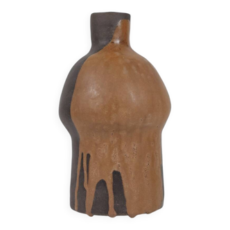 Organic ceramic vase, handmade, 1980
