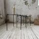 50s metal and glass nesting coffee tables