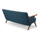 Danish reupholstered blue sofa by Johannes Andersen for CFC Silkeborg, 1960s