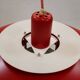 Red vintage Jeka Metaltryk  lamp  -  Danish Modern Design