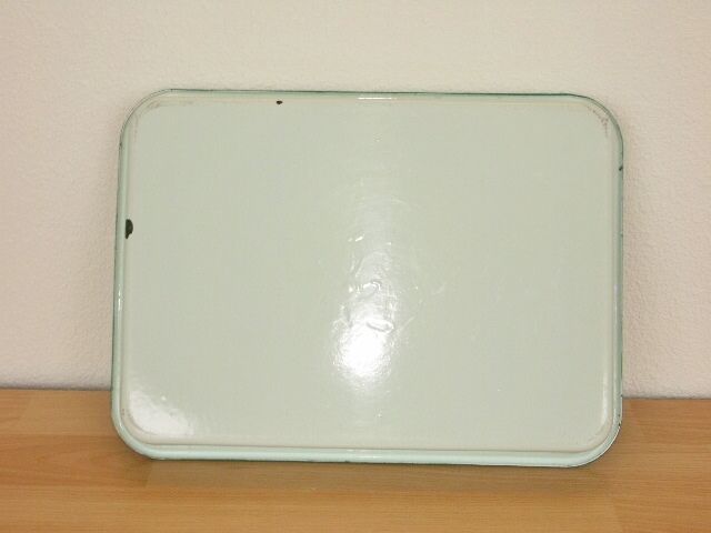 34.5x25.5 vintage enamelled steel 34.5x25.5 rectangular dish