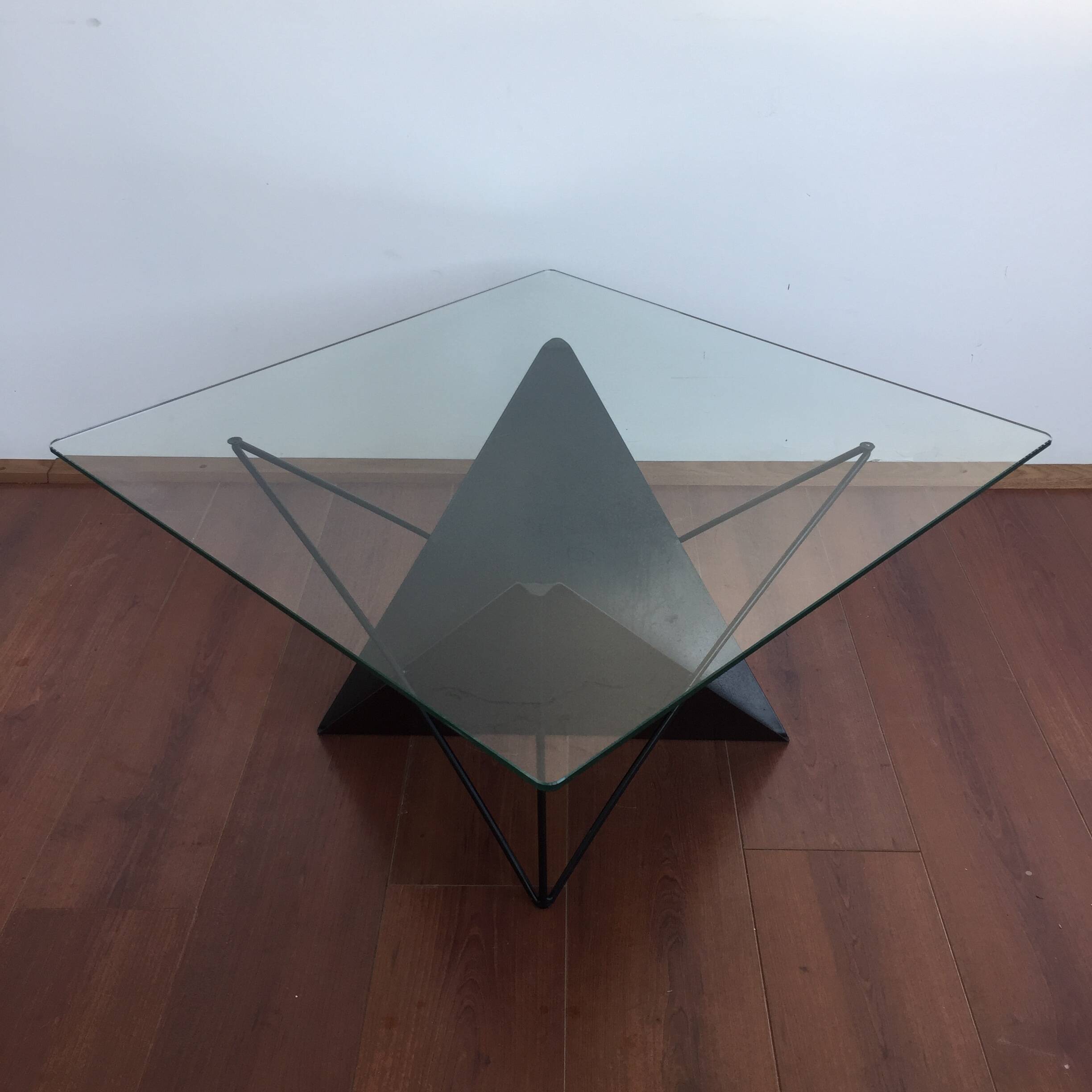 postmodern Dutch design metal coffee table from the 80s or 90s