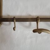 old brass wall coat rack