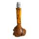 Brutalist style olive wood lamp base