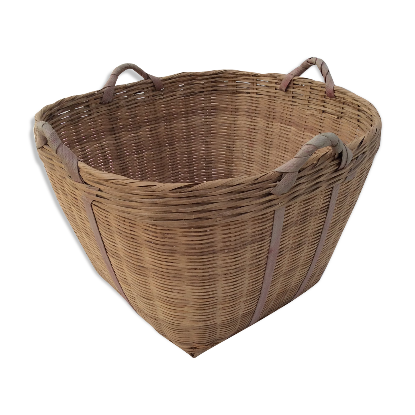 Old basket woven bamboo