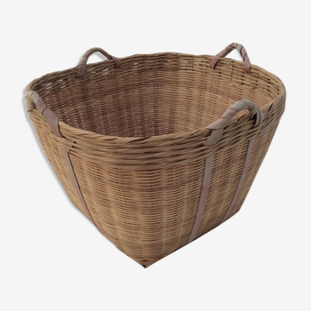 Old basket woven bamboo
