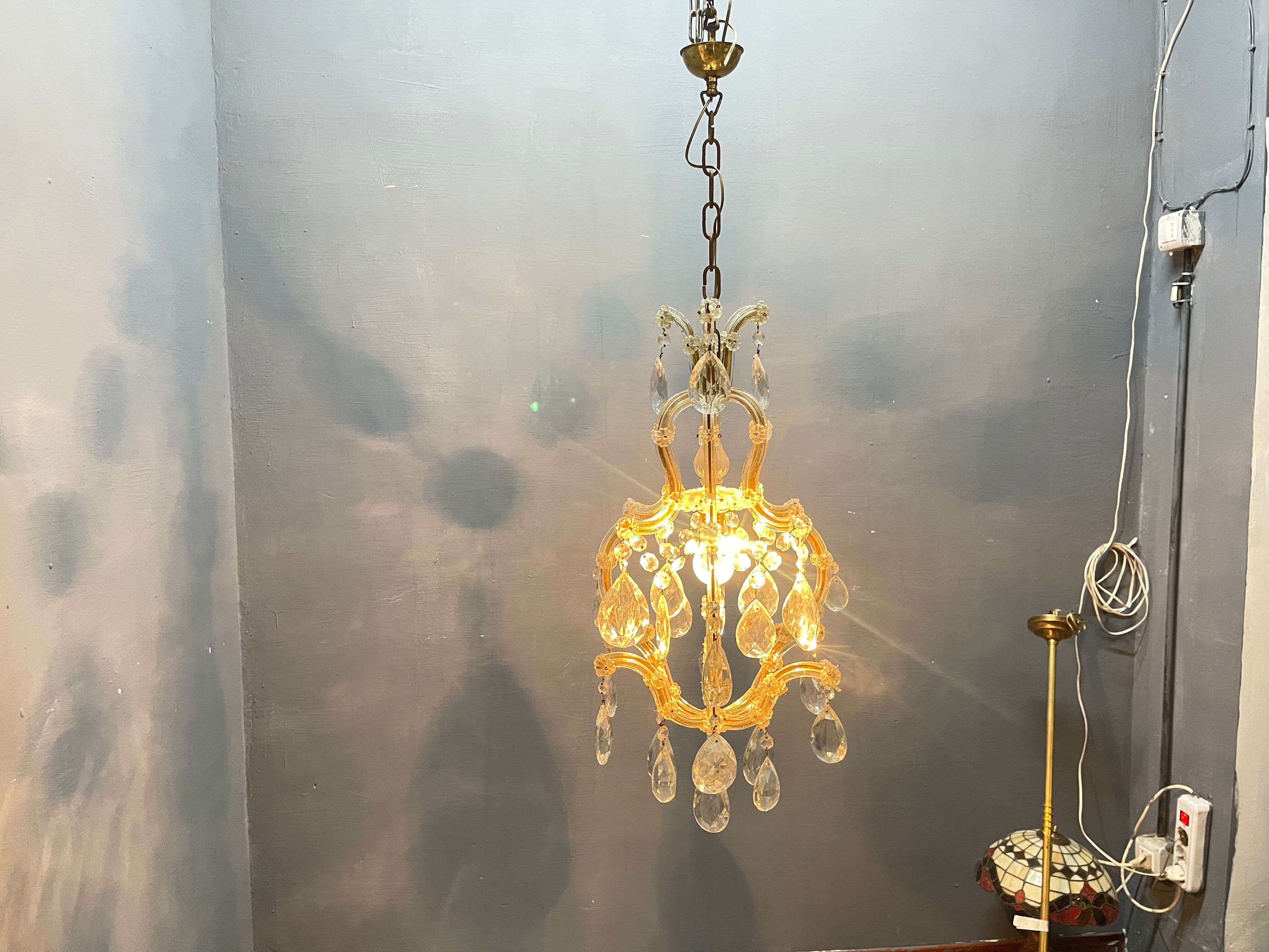 Vintage Maria Theresa Crystal Chandelier, 1950s