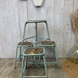 Series of 4 vintage stools