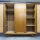 French wardrobe with tapered legs, 3 doors, 120cm hanging rail, new.