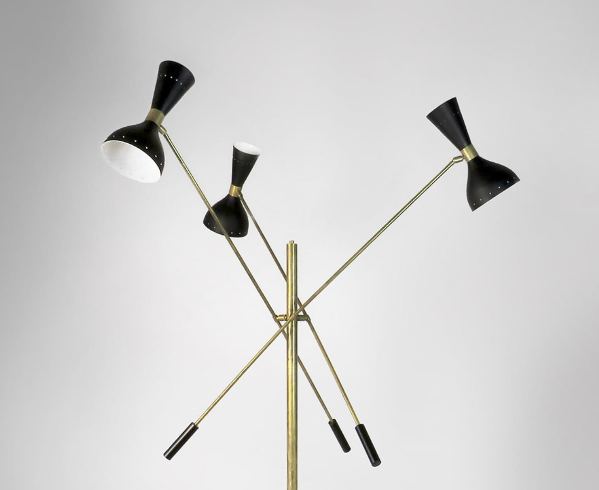 Moonlight Floor Lamp 3 Arms Black
