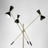 Moonlight Floor Lamp 3 Arms Black