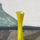 Soliflore en verre jaune Murano 1960