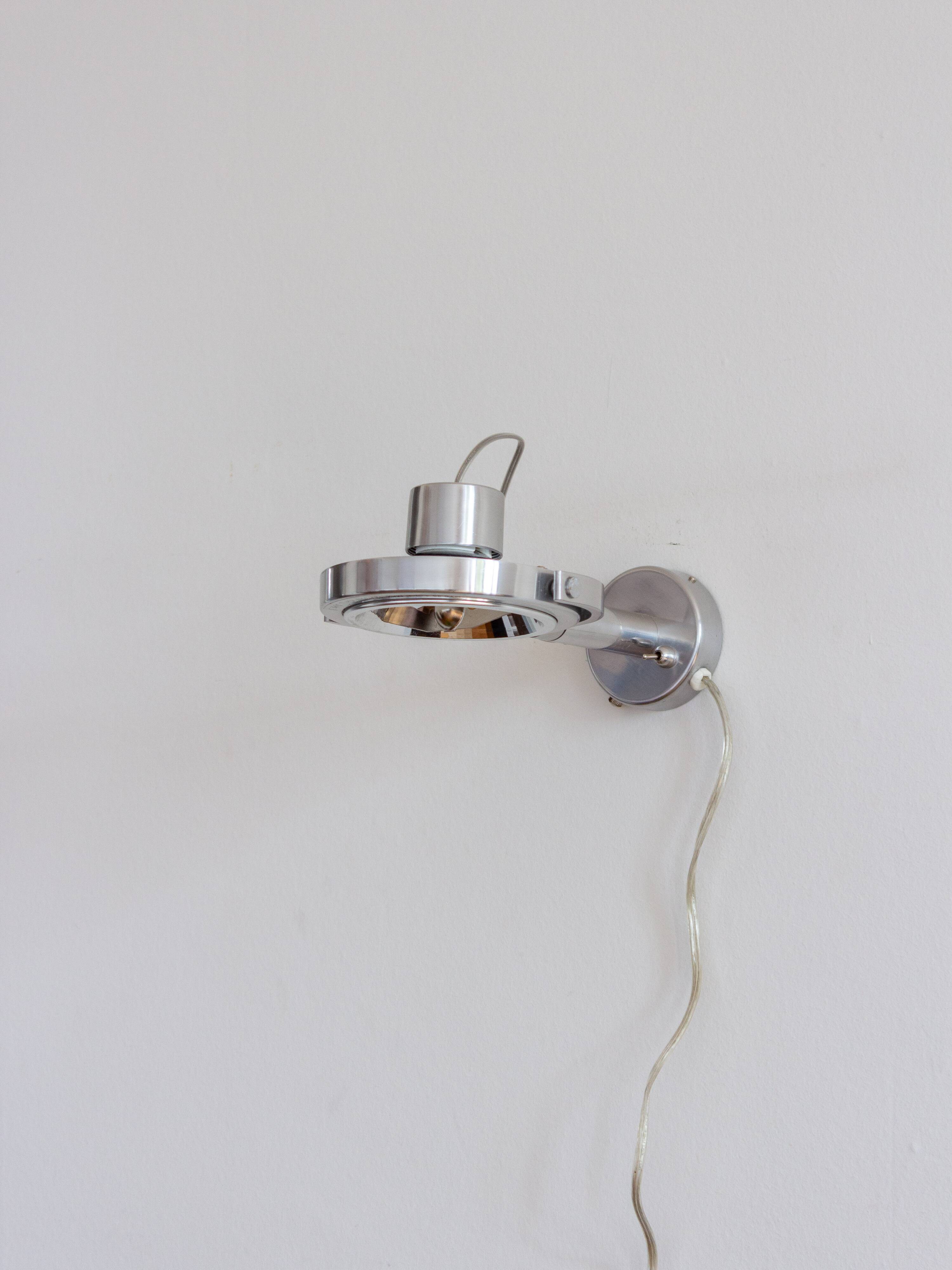 Brushed steel halogen wall lamp type V0207 ‘KLIMAT’, Ikea, 1990s
