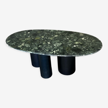 Coffee table marble feet steel