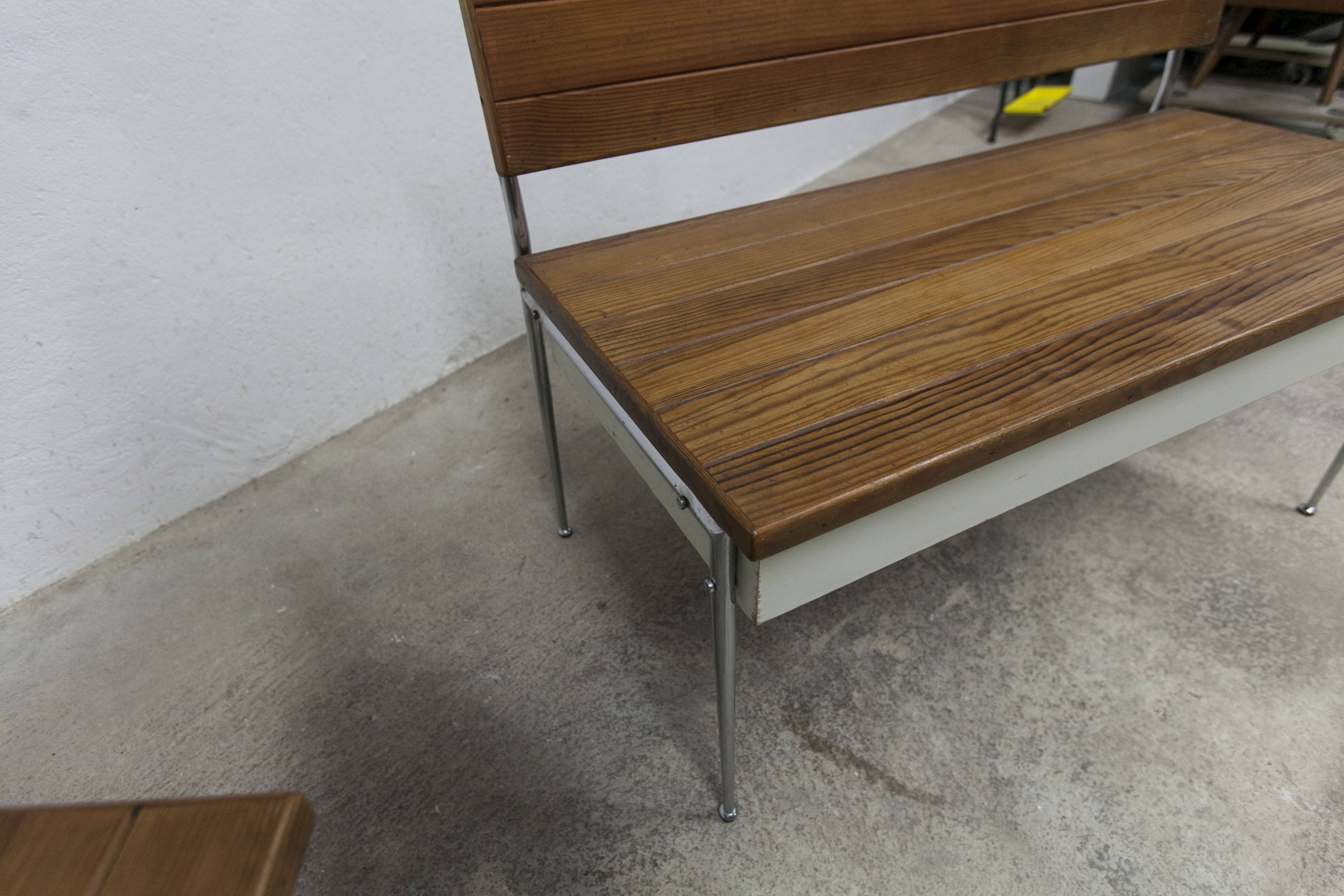 1970 wooden kitchen corner bench set