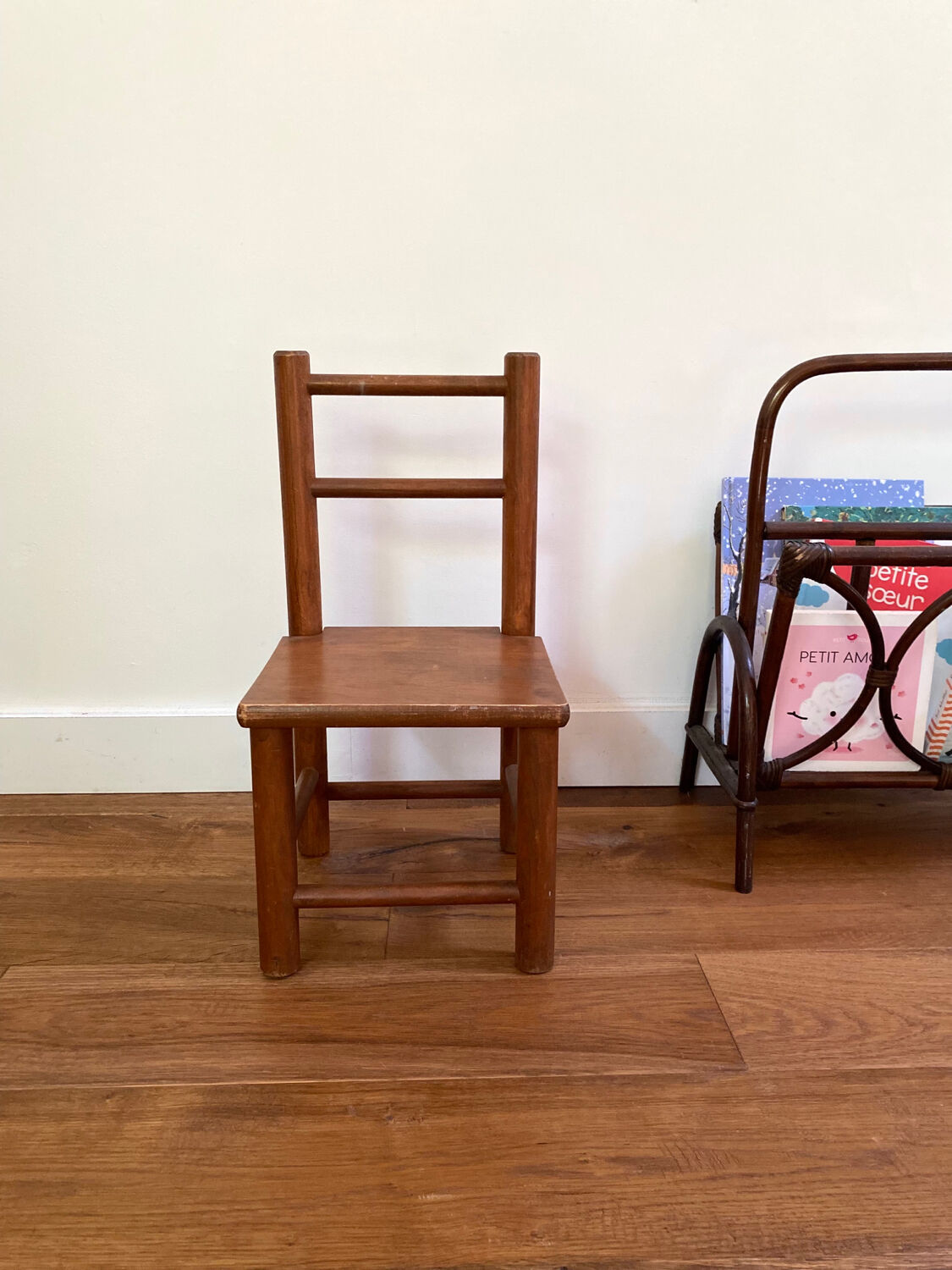 Small old wooden children's chair