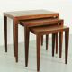 Severin Hansen model 163 rosewood nesting tables by Bovenkamp, 1960