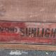 Ancienne meuble en bois 5 tiroirs fait en boîte publicitaire