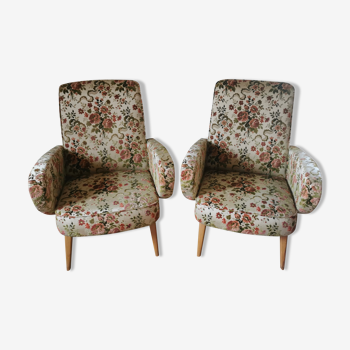 Pair of armchairs 50s/60s