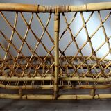 Banquette en rotin vintage