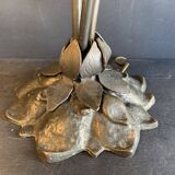 Large signed Art Nouveau style bronze sculpture lamp