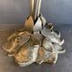 Large signed Art Nouveau style bronze sculpture lamp
