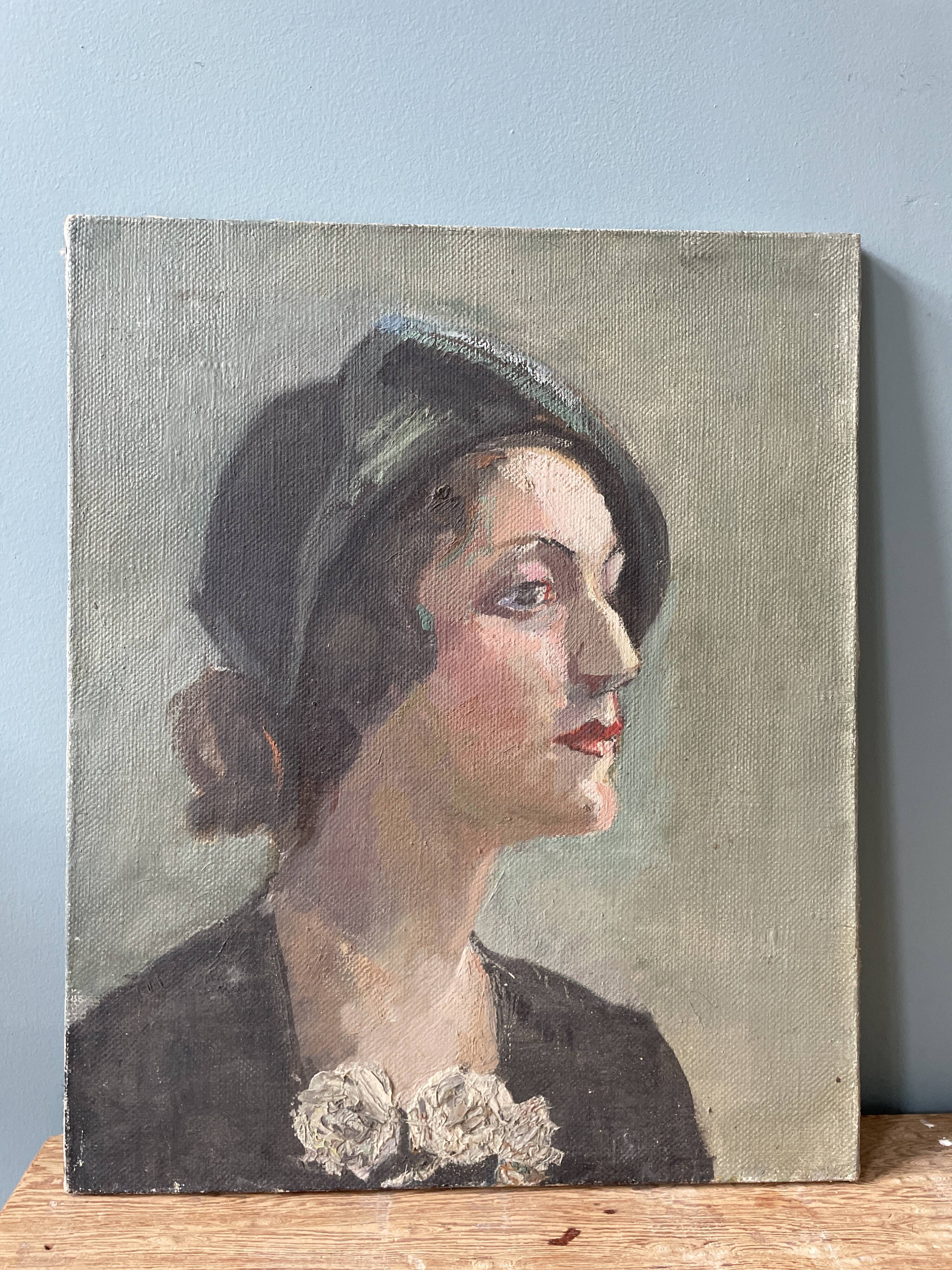 Old portrait painting, circa 1930