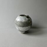 Stoneware vase with Japanese decor by Philippe Dubuc