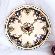 Assiette décorative faïence de Salins France  décor Buchy   25,5 cm