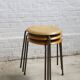 Ensemble de 3, tabouret à trois pieds Dot Arne Jacobsen par Fritz Hansen, années 1960.