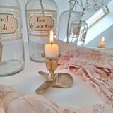 Solid brass propeller candlestick