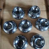7 coupes à glace anciennes en inox