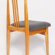 Mid-Century beech wood chair with grey boucle fabric, M. Zielinski, Europe, 1960.