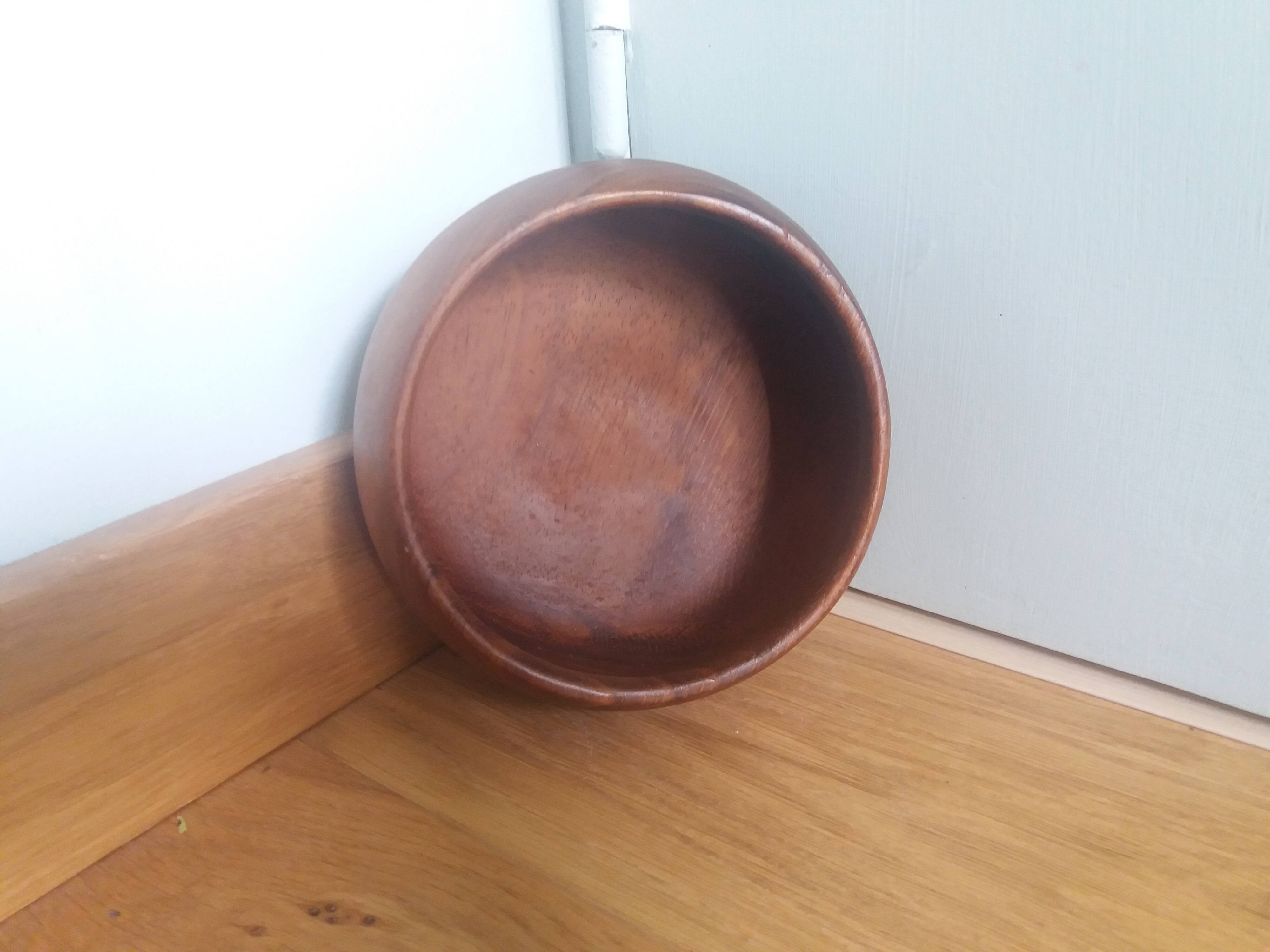 Turned wood bowl