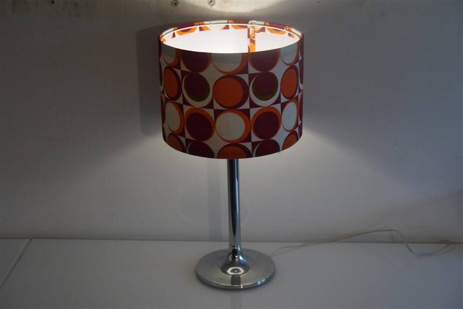 Vintage 1970s chrome lamp