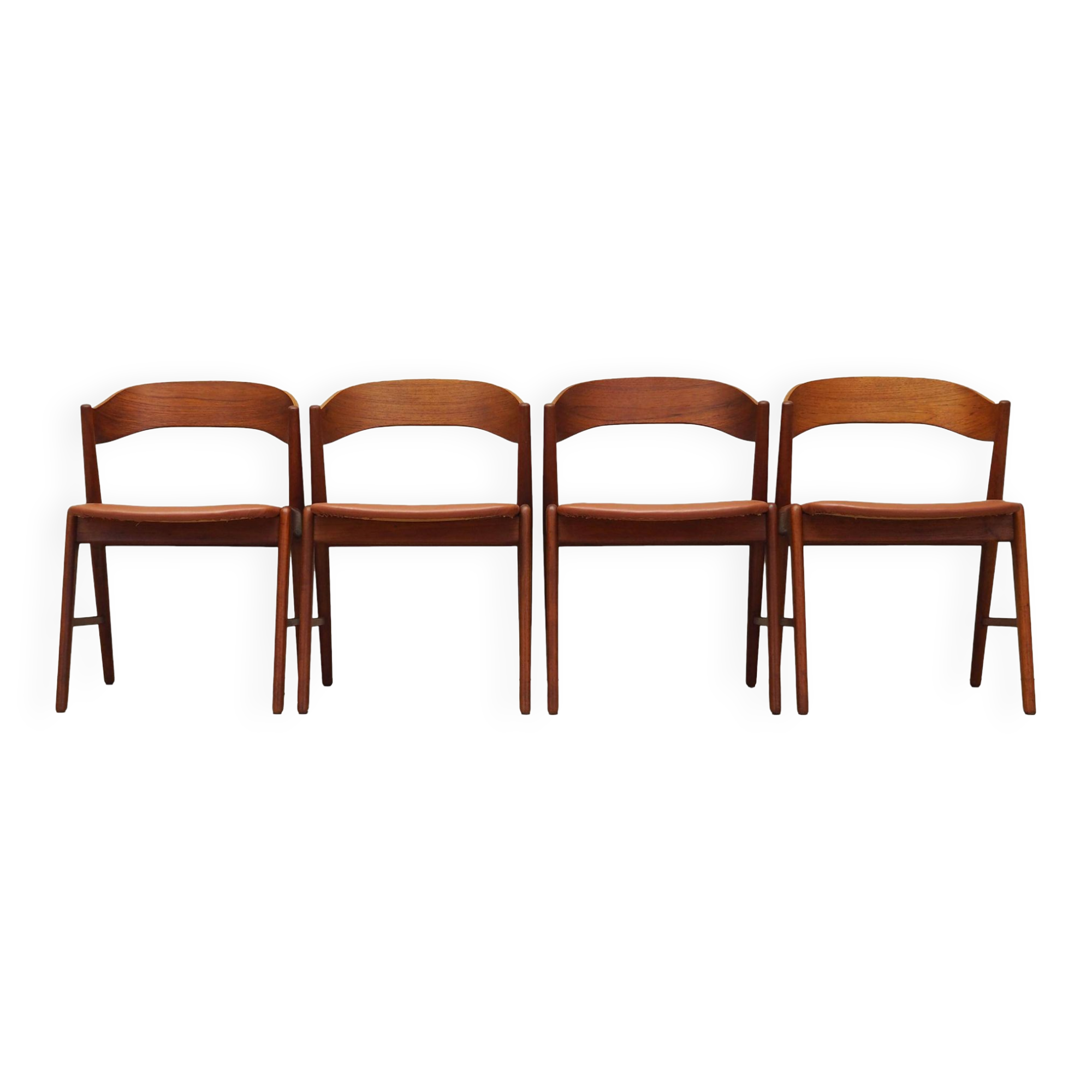 Set of four teak chairs, Danish design, 1970s, manufacture: Korup Stolefabrik