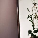 Round charcoal brass mirror 50 cm
