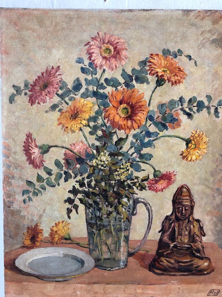 Painting on canvas bouquet
