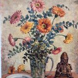 Painting on canvas bouquet