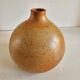 Ceramic lamp base with floral pattern, signed.