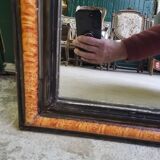 Small mirror louis philippe noir of the XIX  th siecle n° 43
