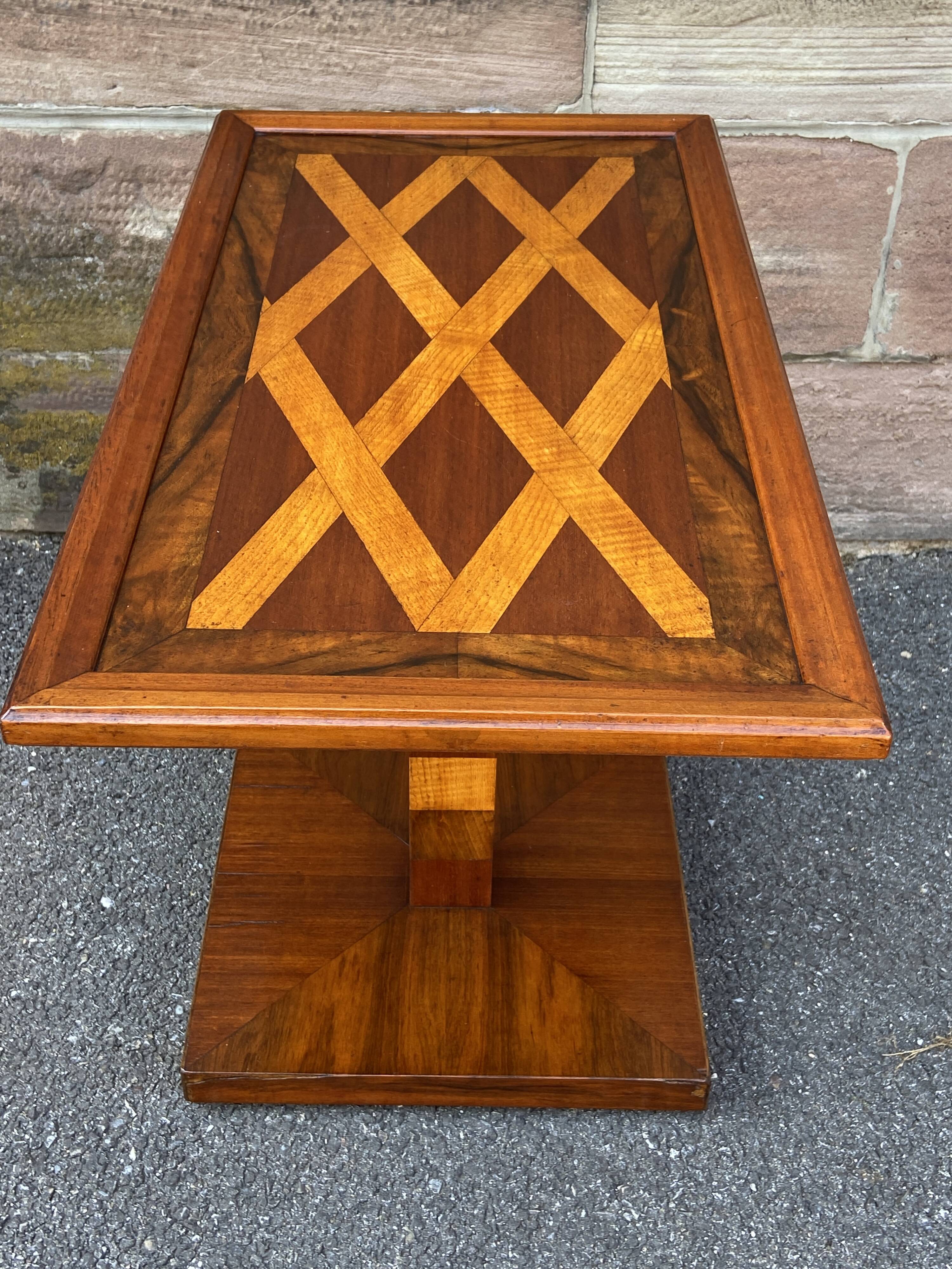 Art Deco Jugendstil Modernist Marquetry Console Coffee Table