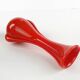 Mid-century modern vase, red glass, Poland, 1970s