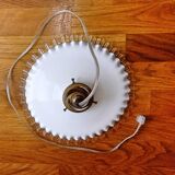 White opaline suspension toothed 26 cm diameter