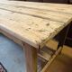 Old farmhouse table in solid wood with drawer – 182×76 cm –